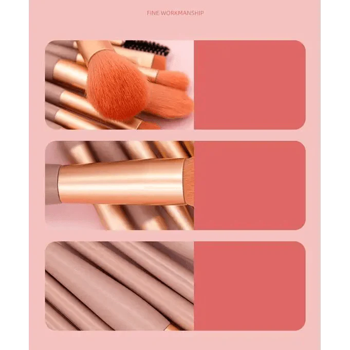 Luxury 8-Piece Travel Makeup Brush Set for Flawless Beauty - Korvel