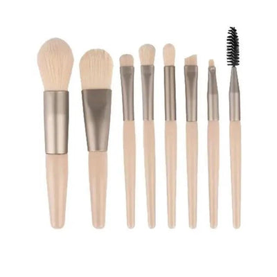 Luxury 8-Piece Travel Makeup Brush Set for Flawless Beauty - Korvel