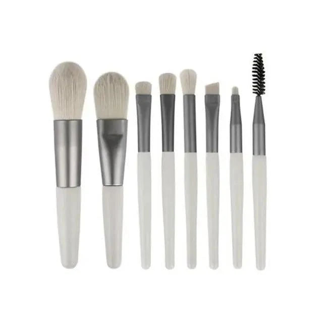 Luxury 8-Piece Travel Makeup Brush Set for Flawless Beauty - Korvel