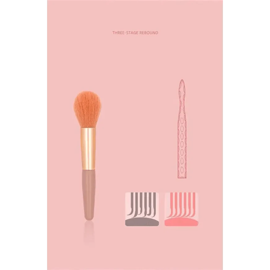 Luxury 8-Piece Travel Makeup Brush Set for Flawless Beauty - Korvel