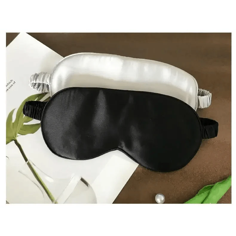 Masque de sommeil en soie de mûrier premium avec bande élastique