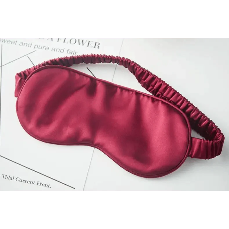 Masque de sommeil en soie de mûrier premium avec bande élastique