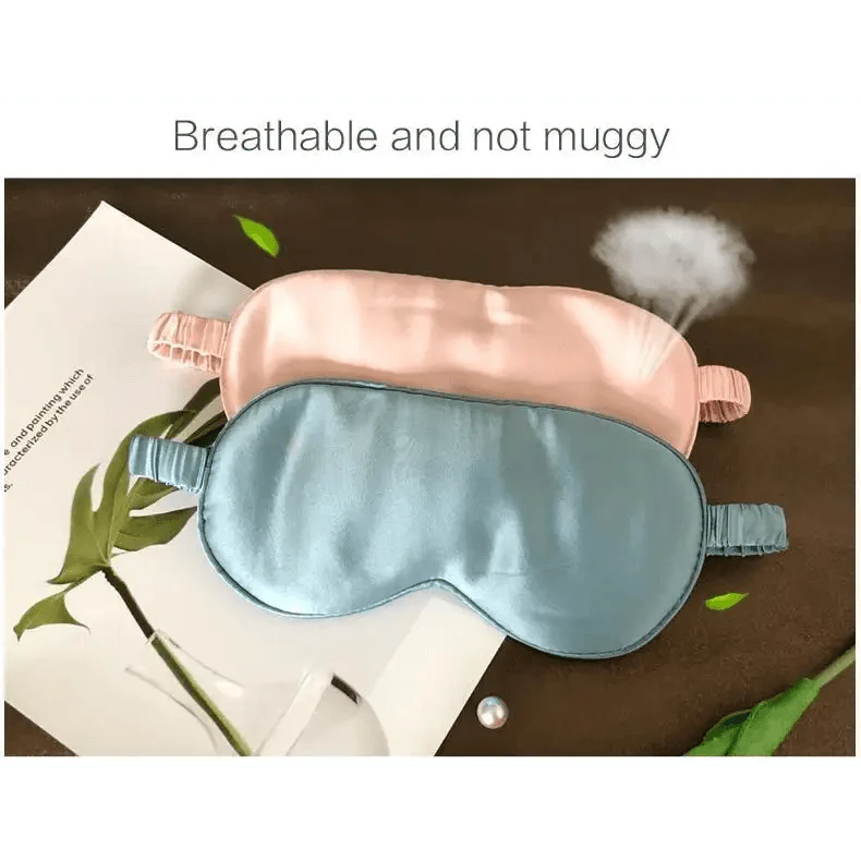 Masque de sommeil en soie de mûrier premium avec bande élastique