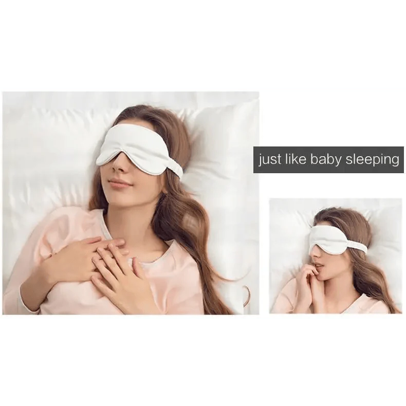 Masque de sommeil en soie de mûrier premium avec bande élastique