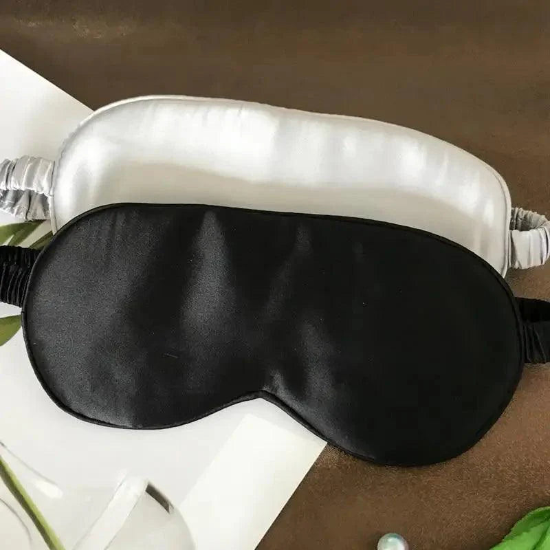 Masque de sommeil en soie de mûrier premium avec bande élastique