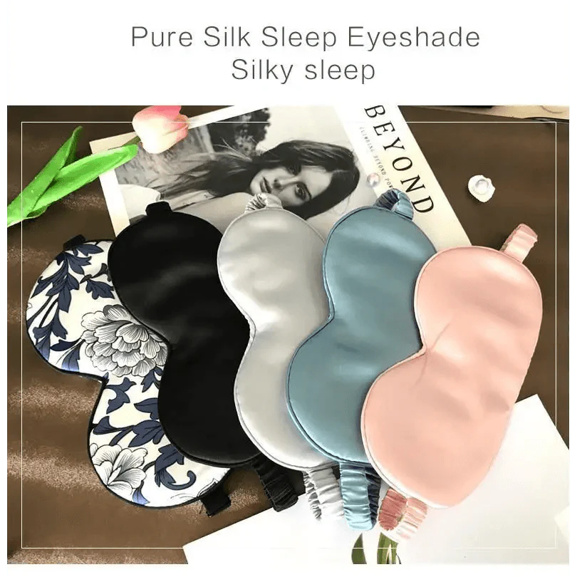Masque de sommeil en soie de mûrier premium avec bande élastique