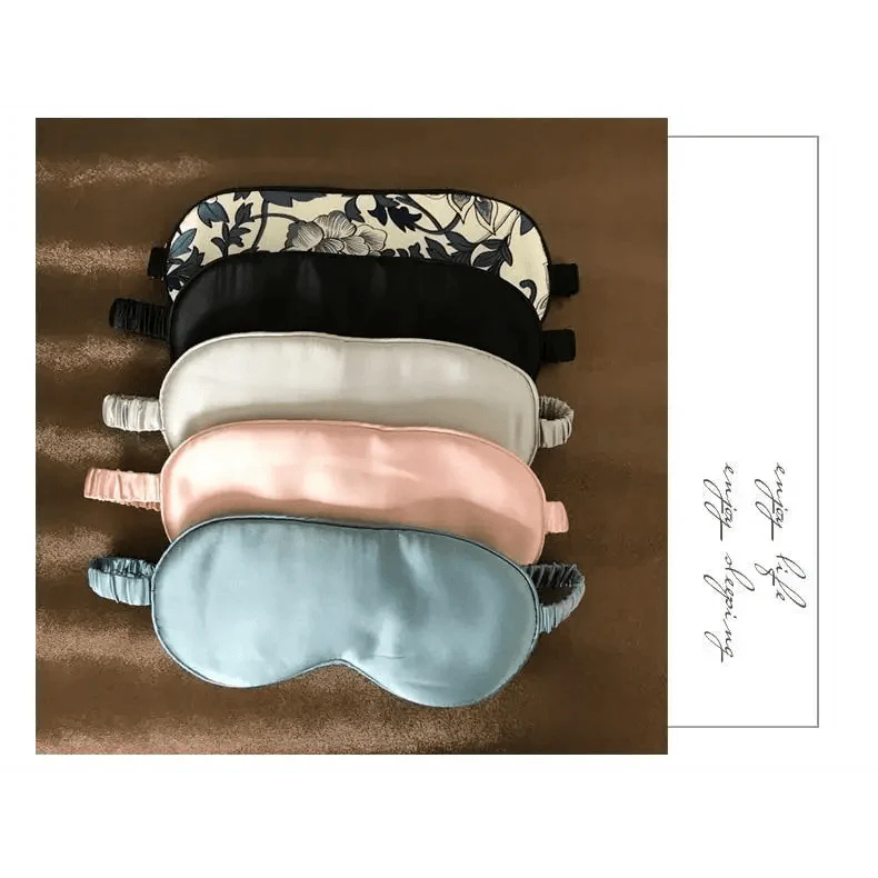 Masque de sommeil en soie de mûrier premium avec bande élastique
