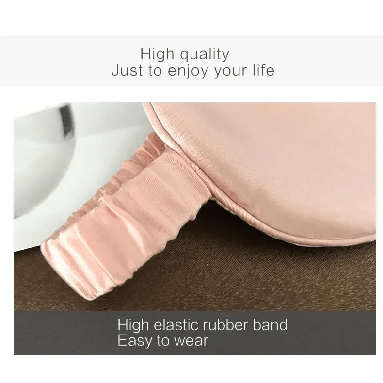 Masque de sommeil en soie de mûrier premium avec bande élastique