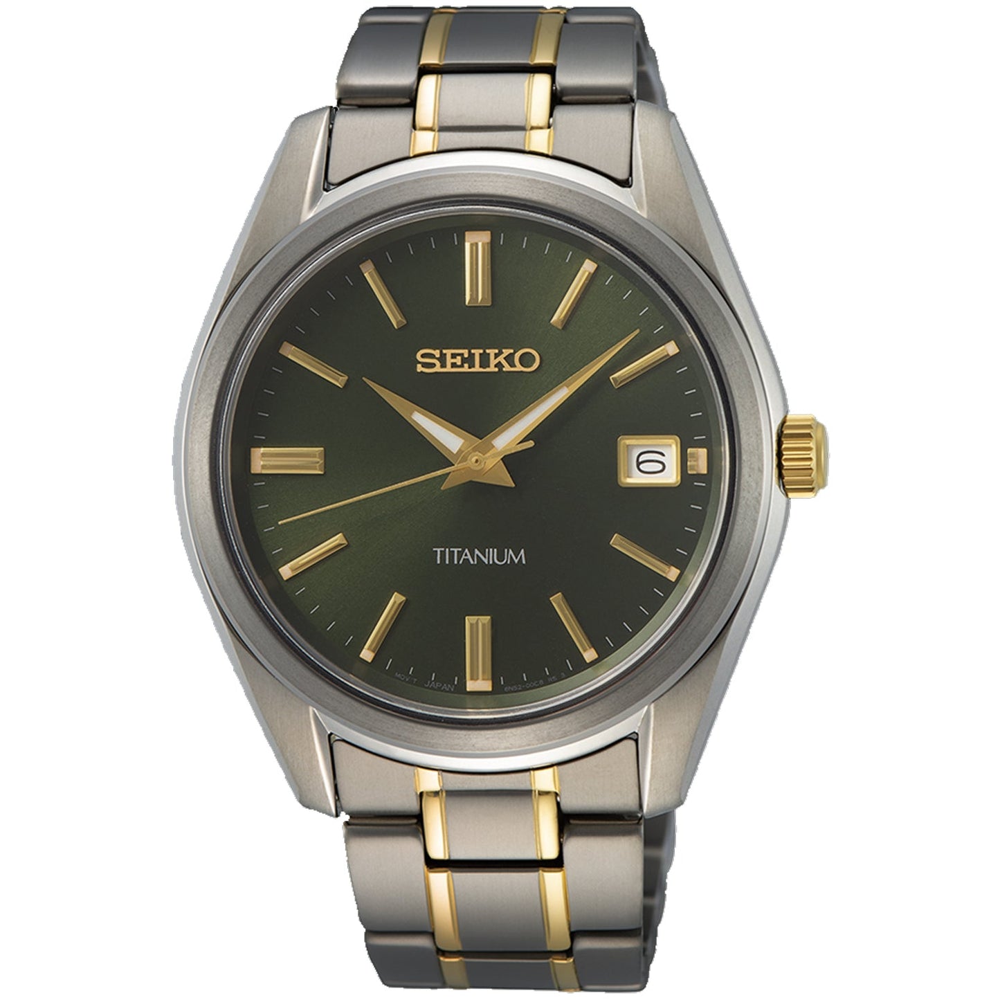 Seiko Men's Essentials Watch - Premium Titanium & Green Dial