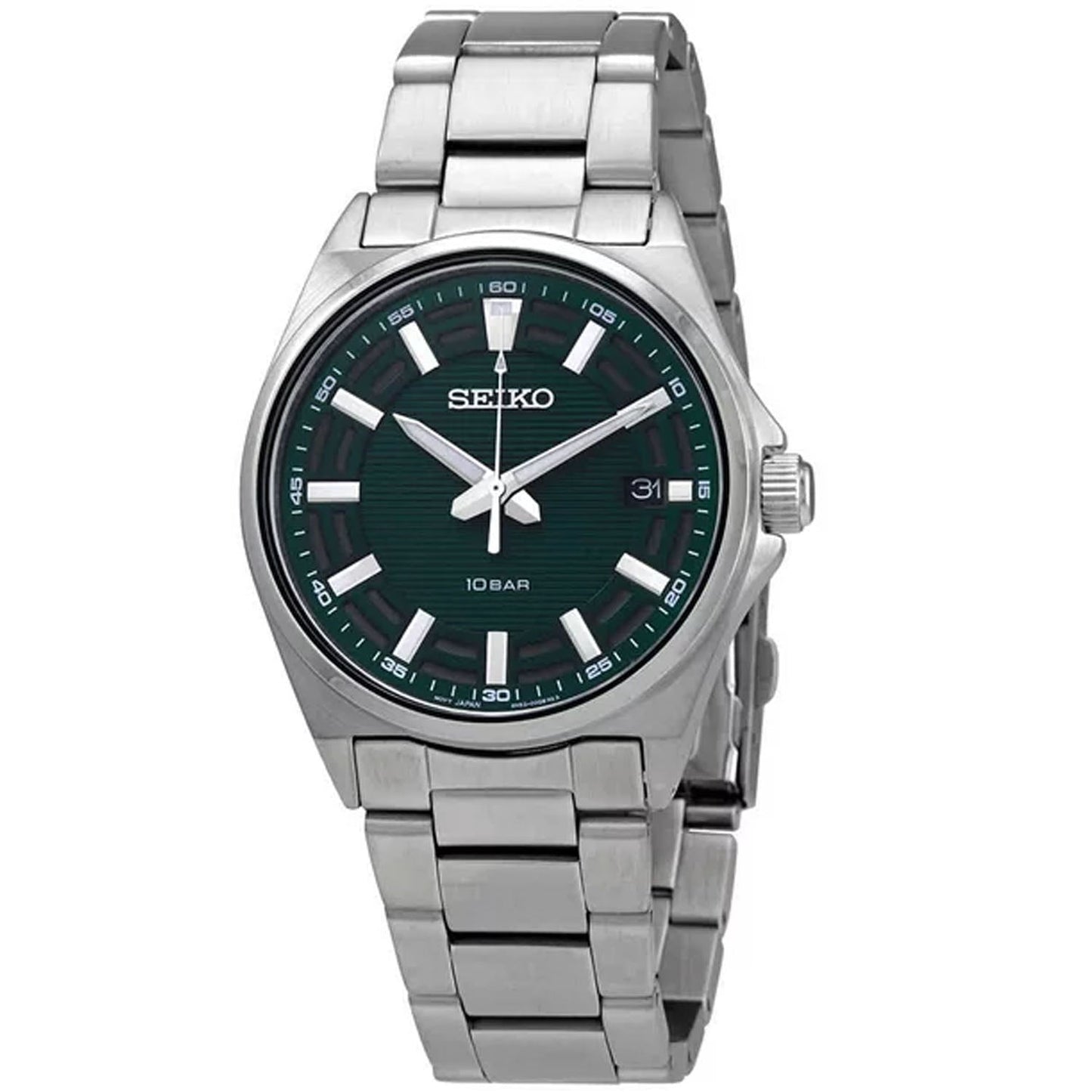 Seiko Men's Classic Watch with Green Dial