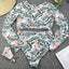 Conjunto de Bikini de Manga Larga con Estampado de Tigre para Mujeres