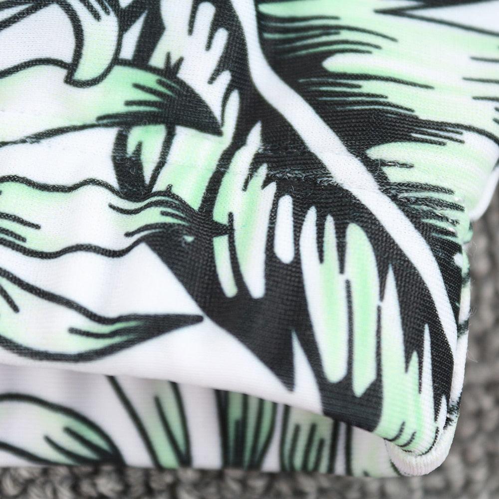 Conjunto de Bikini de Manga Larga con Estampado de Tigre para Mujeres
