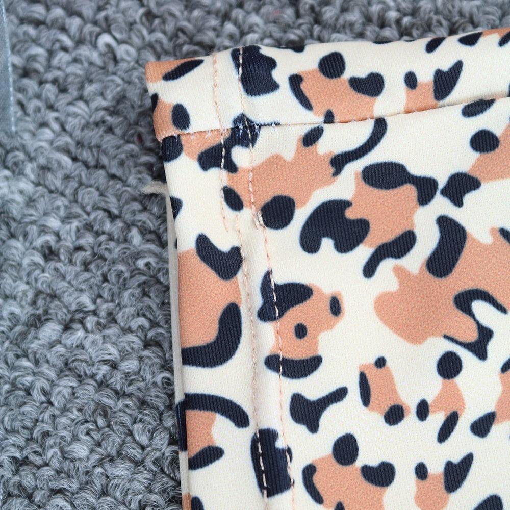 Conjunto de Bikini de Manga Larga con Estampado de Tigre para Mujeres
