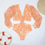 Conjunto de Bikini de Manga Larga con Estampado de Tigre para Mujeres