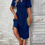 Surplice Flutter Sleeve Midi Dress