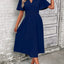 Surplice Flutter Sleeve Midi Dress