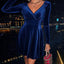 Surplice Raglan Sleeve Mini Dress