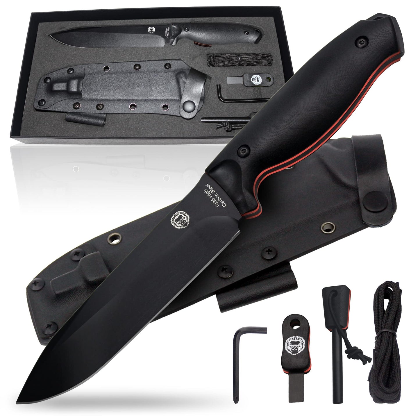 The Ultimate Fireline Bushcraft Survival Knife Gift Set (Black & Orange) - Korvel