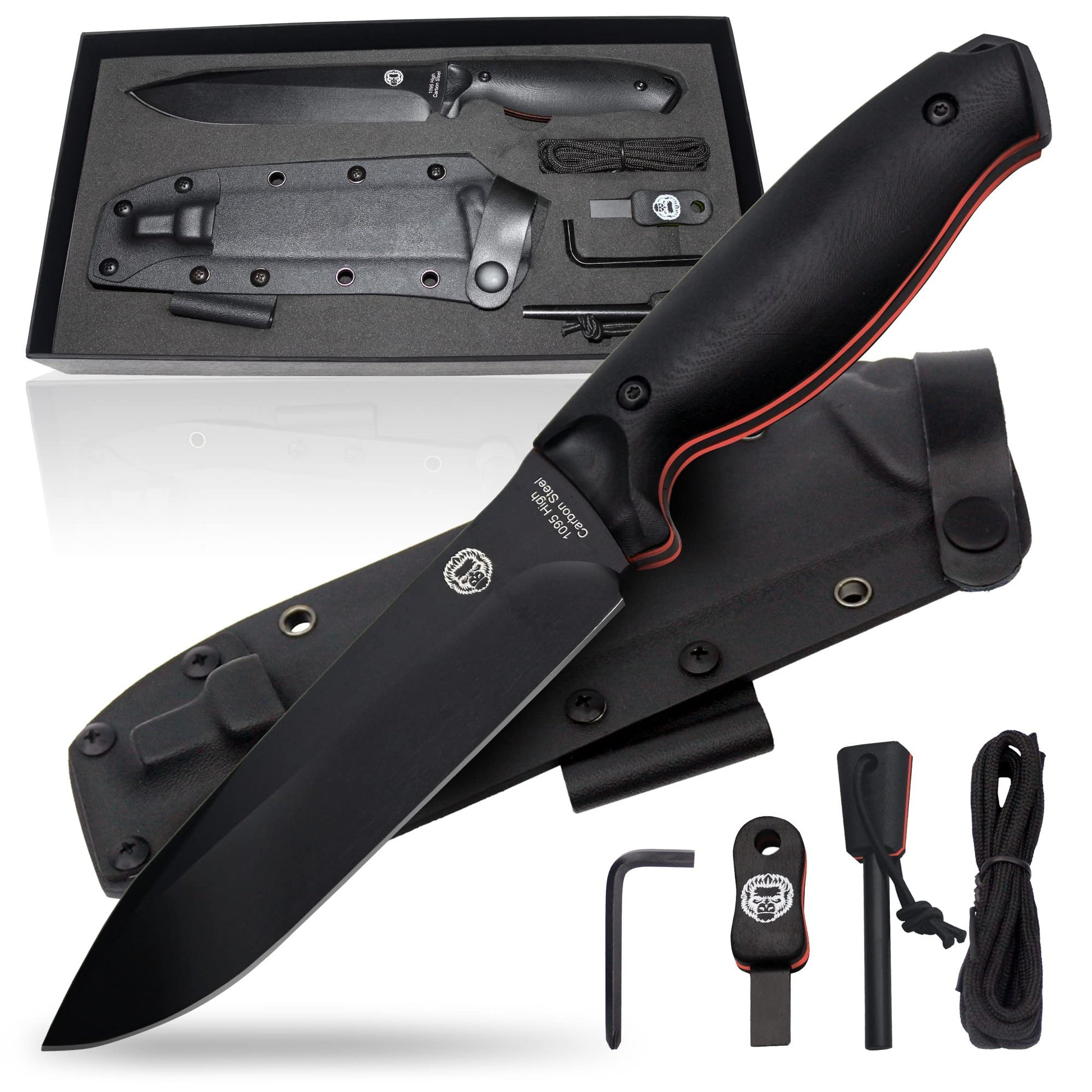 The Ultimate Fireline Bushcraft Survival Knife Gift Set (Black & Orange) - Korvel