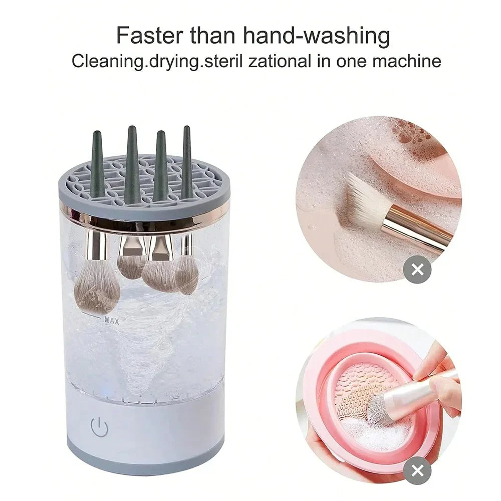 Nettoyeur et Séchoir Électrique pour Pinceaux de Maquillage