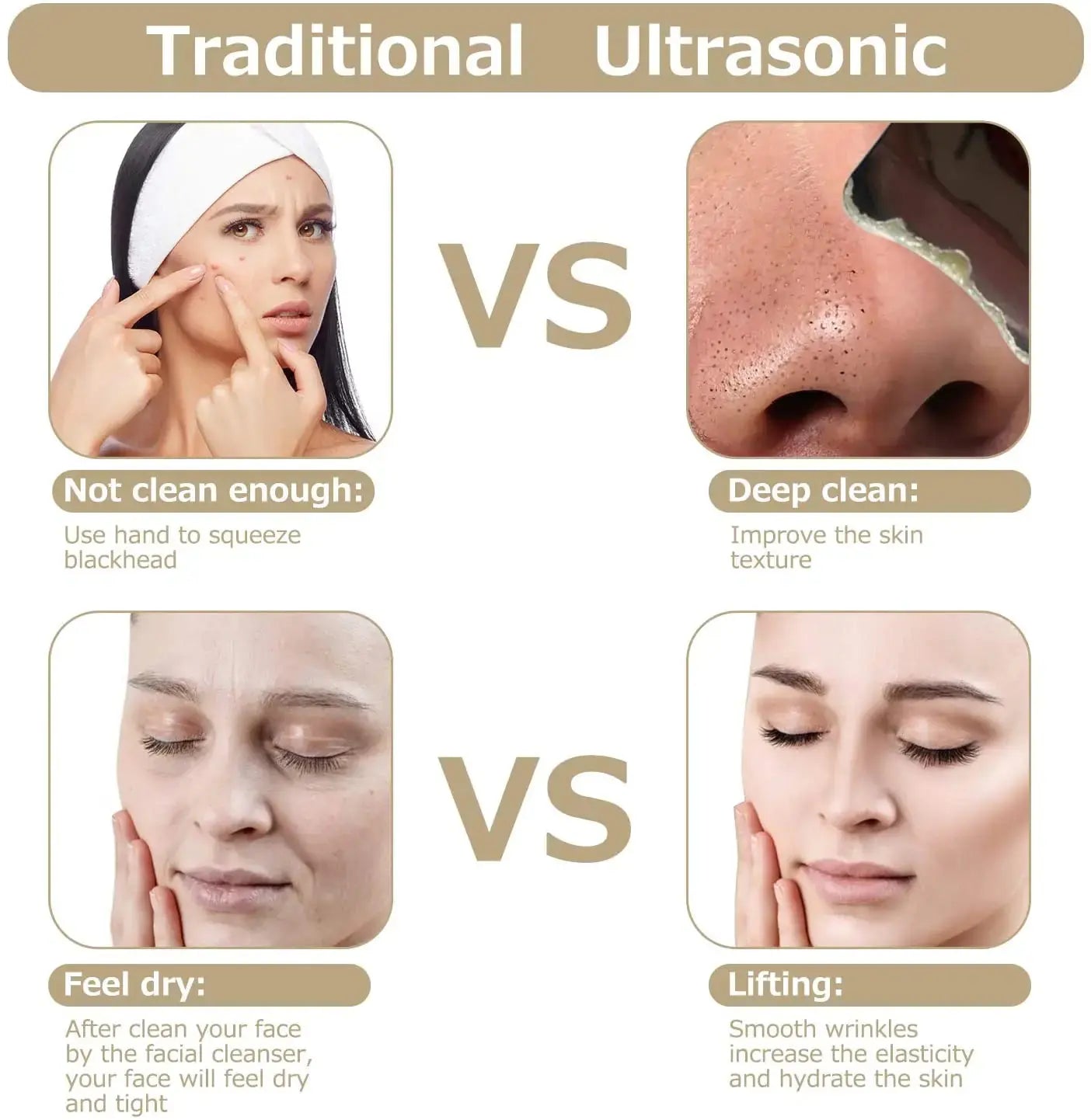 Ultrasonic Skin Scrubber for Deep Cleansing