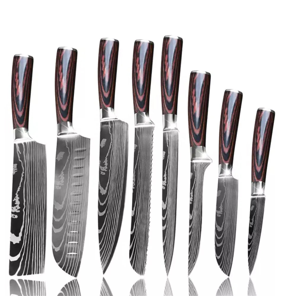 Epicurean Cook Majesty Series 8-Piece Japanese Kitchen Knife Set