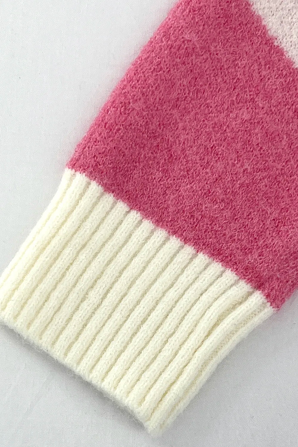 Sweet style color blocked versatile knitted sweater for women - Korvel