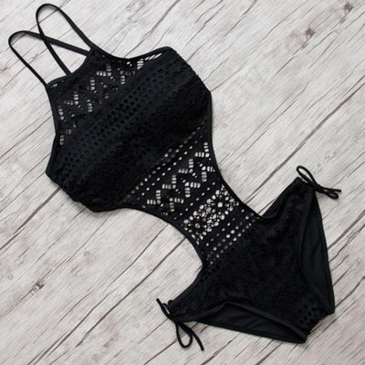 Elegant Backless One-Piece Swimsuit for Women