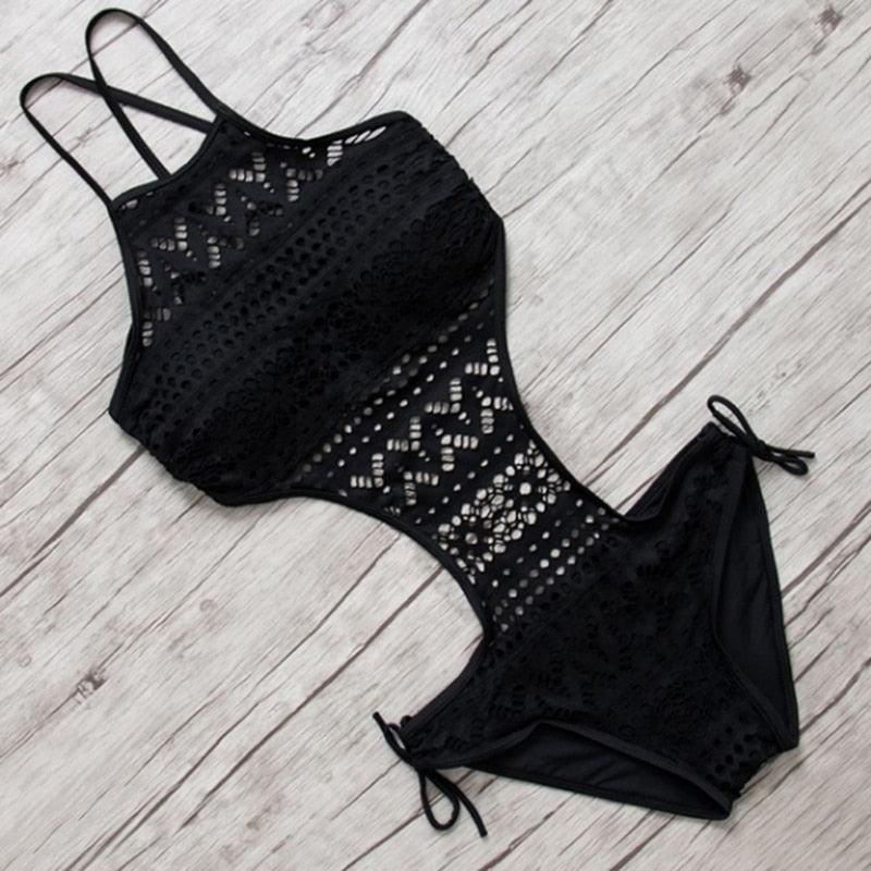 Maillot de bain une pièce élégant sans dos pour femmes