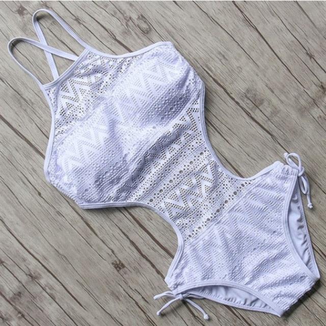 Maillot de bain une pièce élégant sans dos pour femmes