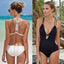 Maillot de bain une pièce élégant sans dos pour femmes
