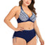 Conjunto de Bikini Impreso de Talle Alto para Mujeres Talla Grande