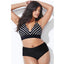 Conjunto de Bikini Impreso de Talle Alto para Mujeres Talla Grande