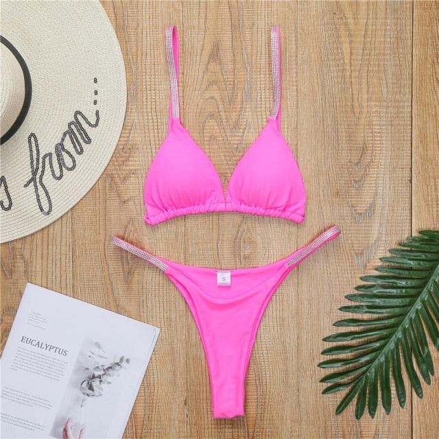 Ensemble de Micro Bikini Noir Élégant pour Femmes