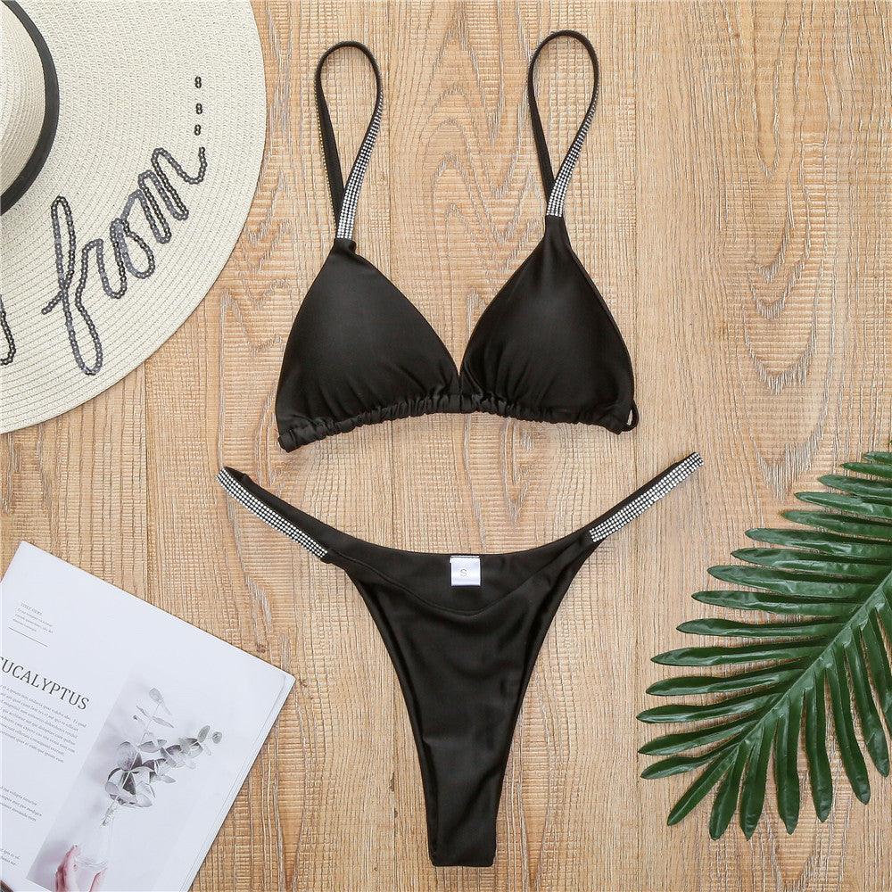 Ensemble de Micro Bikini Noir Élégant pour Femmes