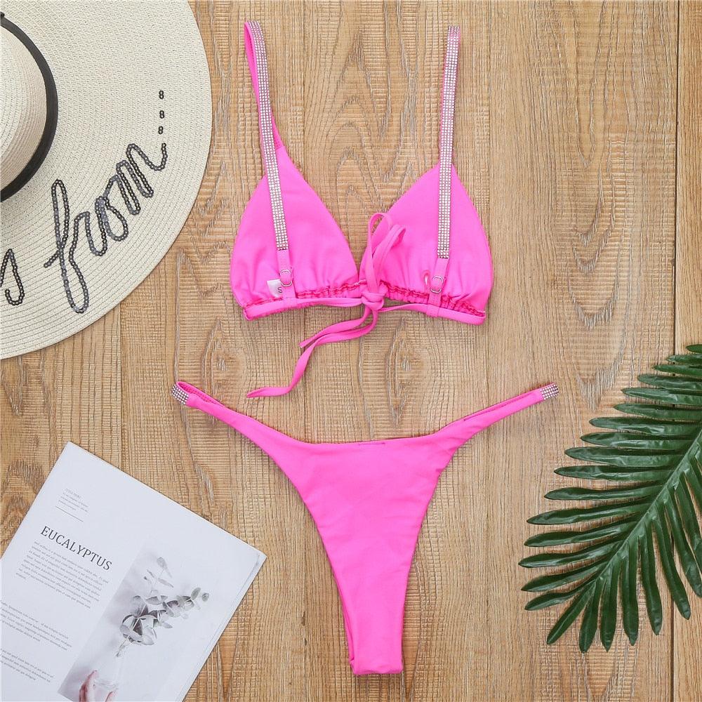 Ensemble de Micro Bikini Noir Élégant pour Femmes