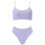 Ribbed High Waist Bikini Set for Women