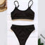 Ribbed High Waist Bikini Set for Women