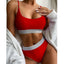 Ribbed High Waist Bikini Set for Women