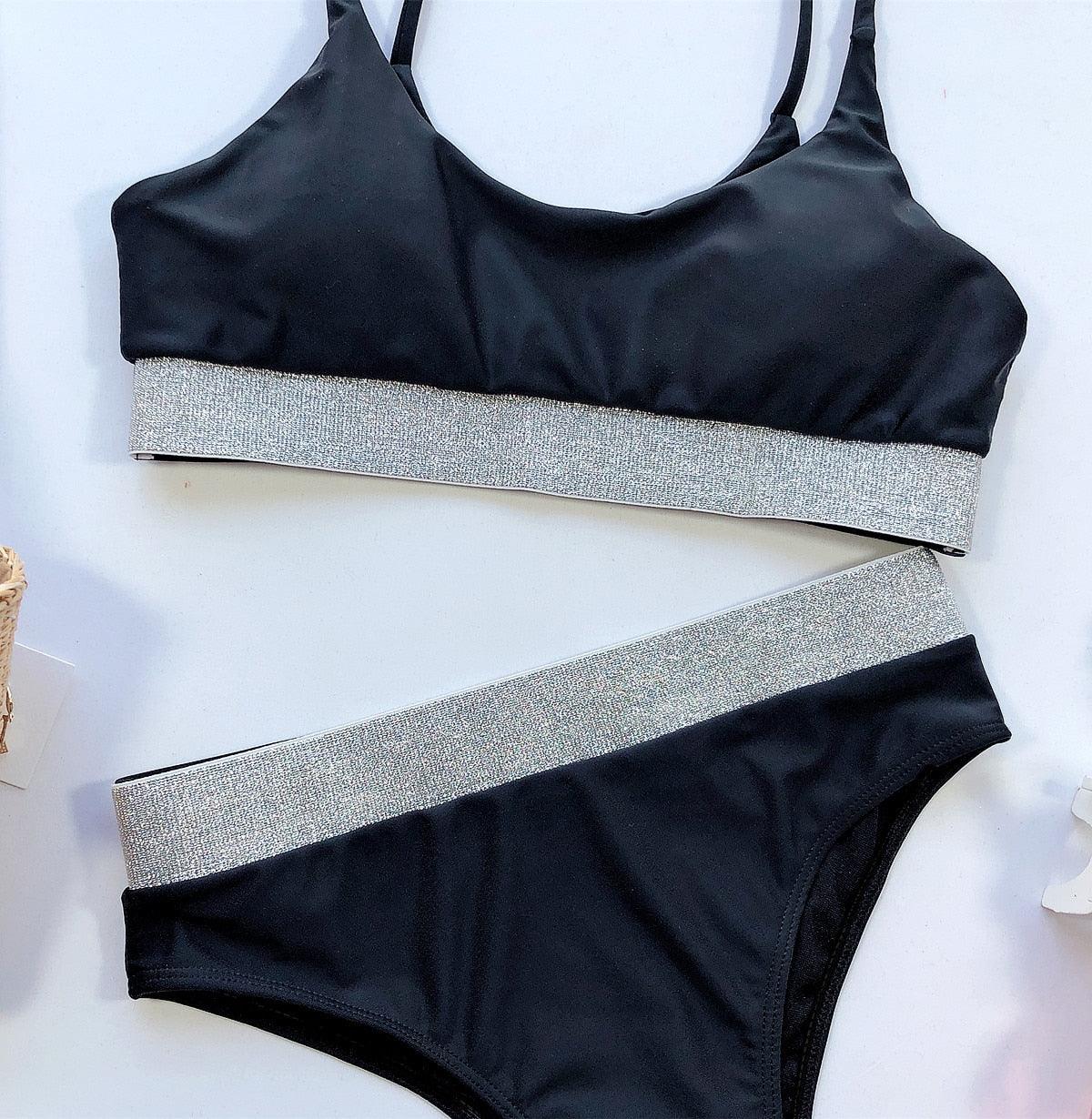 Ribbed High Waist Bikini Set for Women