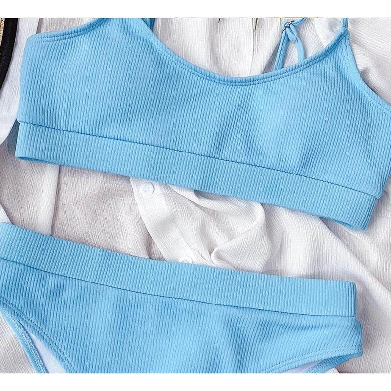 Ensemble de bikini triangle classique Allurelation pour femmes