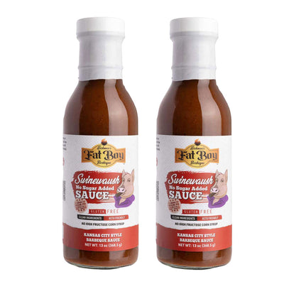 Salsa BBQ Swinewaush Sin Azúcar Añadido Sin Gluten - 13 oz (Paquete de 2)