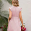 Swiss Dot Ruffled V-Neck Dress - Korvel