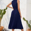 Swiss Dot Tie Neck Sleeveless Dress - Korvel