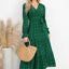 Robe à manches volantées en surplis à pois suisses
