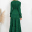 Robe à manches volantées en surplis à pois suisses