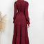 Robe à manches volantées en surplis à pois suisses