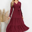 Robe à manches volantées en surplis à pois suisses