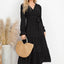 Robe à manches volantées en surplis à pois suisses
