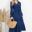 Robe à manches volantées en surplis à pois suisses